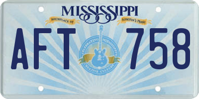 MS license plate AFT758