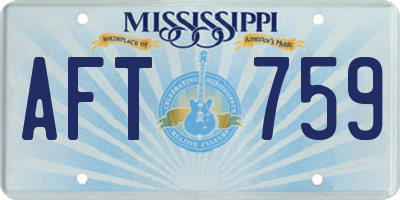 MS license plate AFT759