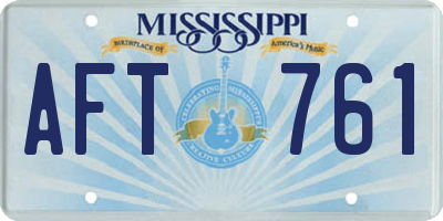 MS license plate AFT761