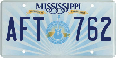 MS license plate AFT762