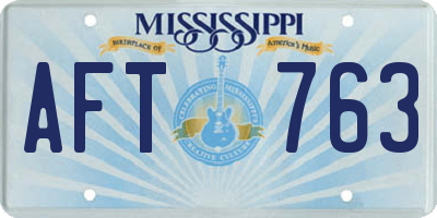 MS license plate AFT763