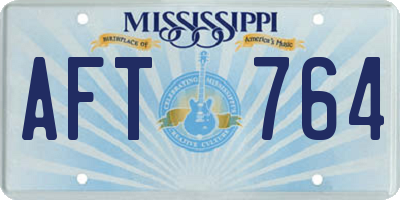MS license plate AFT764