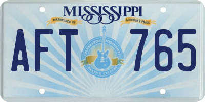 MS license plate AFT765