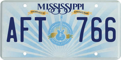 MS license plate AFT766