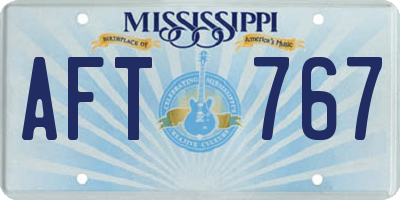 MS license plate AFT767