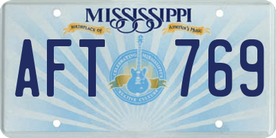 MS license plate AFT769