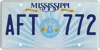 MS license plate AFT772