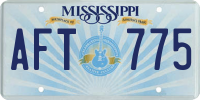 MS license plate AFT775