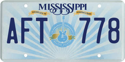 MS license plate AFT778