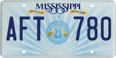 MS license plate AFT780