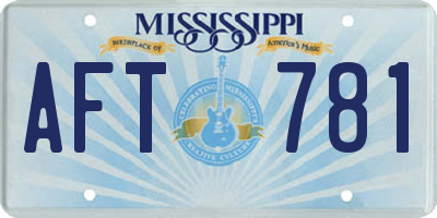 MS license plate AFT781