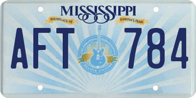 MS license plate AFT784