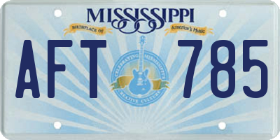 MS license plate AFT785
