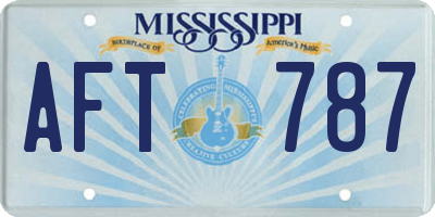 MS license plate AFT787
