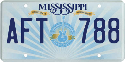 MS license plate AFT788