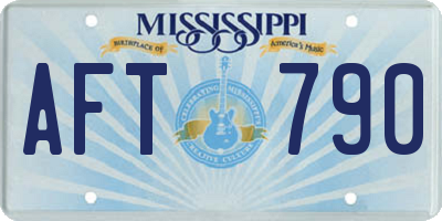 MS license plate AFT790