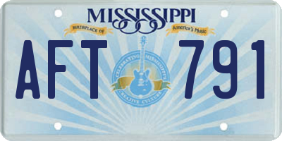 MS license plate AFT791