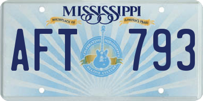 MS license plate AFT793