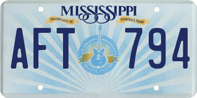 MS license plate AFT794