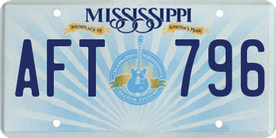 MS license plate AFT796