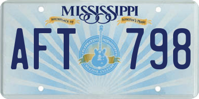 MS license plate AFT798