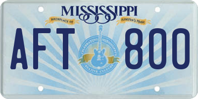 MS license plate AFT800