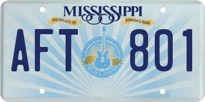 MS license plate AFT801