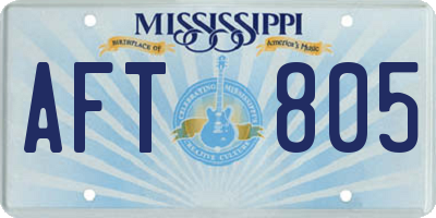 MS license plate AFT805