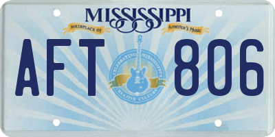 MS license plate AFT806