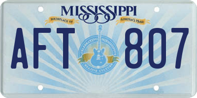 MS license plate AFT807