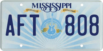 MS license plate AFT808
