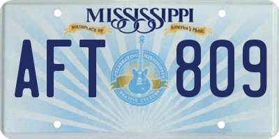 MS license plate AFT809