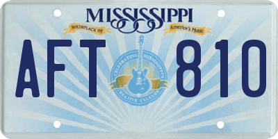 MS license plate AFT810