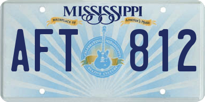 MS license plate AFT812