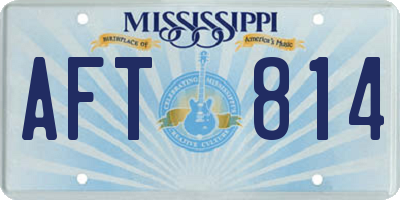 MS license plate AFT814