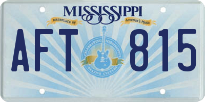 MS license plate AFT815