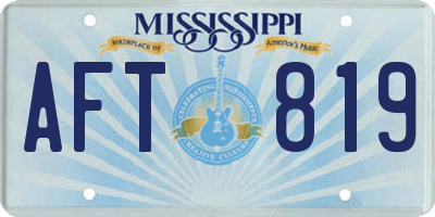 MS license plate AFT819