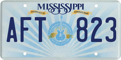 MS license plate AFT823