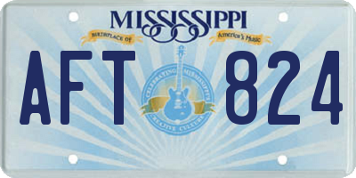 MS license plate AFT824