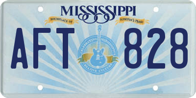 MS license plate AFT828