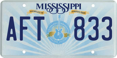 MS license plate AFT833