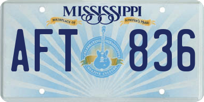 MS license plate AFT836
