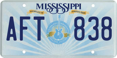 MS license plate AFT838