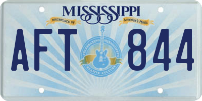 MS license plate AFT844