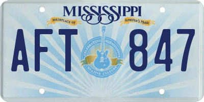 MS license plate AFT847
