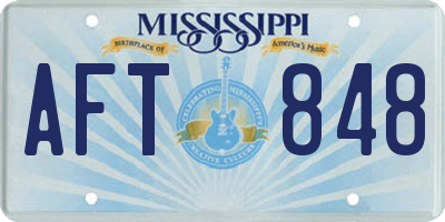 MS license plate AFT848