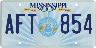 MS license plate AFT854