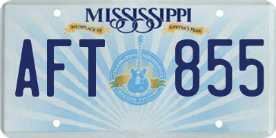 MS license plate AFT855