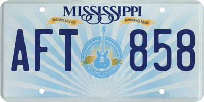 MS license plate AFT858