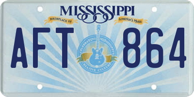 MS license plate AFT864